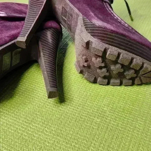 Just Fab women's purple suede heel ankle Booties size 7 US NWOT - Picture 7 of 15